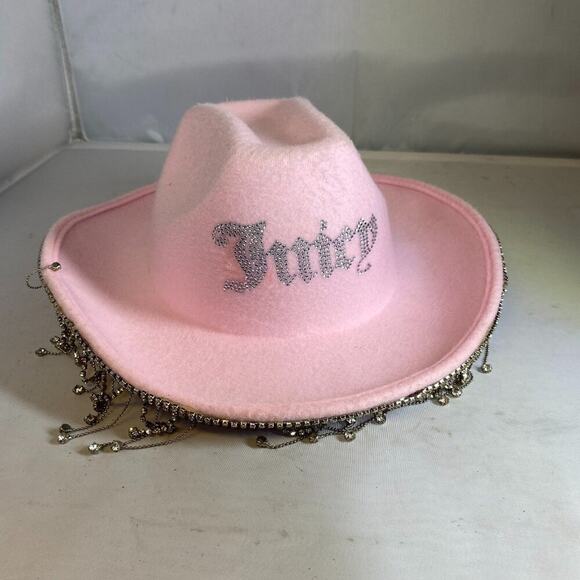 Juicy Couture Accessories - Juicy Couture Rare Pink Rhinestone  Western Cowboy Hat